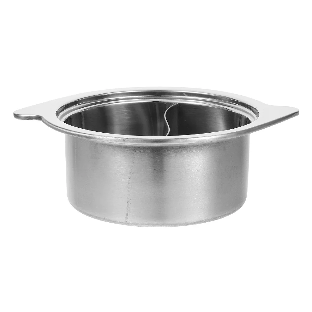 

1 Set Of 3L Stainless Steel Deep Soup With Divider Dual Flavor Hot Pot Thickened Nonstick Cooking Pot For Kitchen