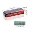7.4V 2S Lipo バッテリー 70C 6100mAh 7100mAh ハードケース 4mm 弾丸付き RC 車車トラックタンクバギートラギーレース用 6