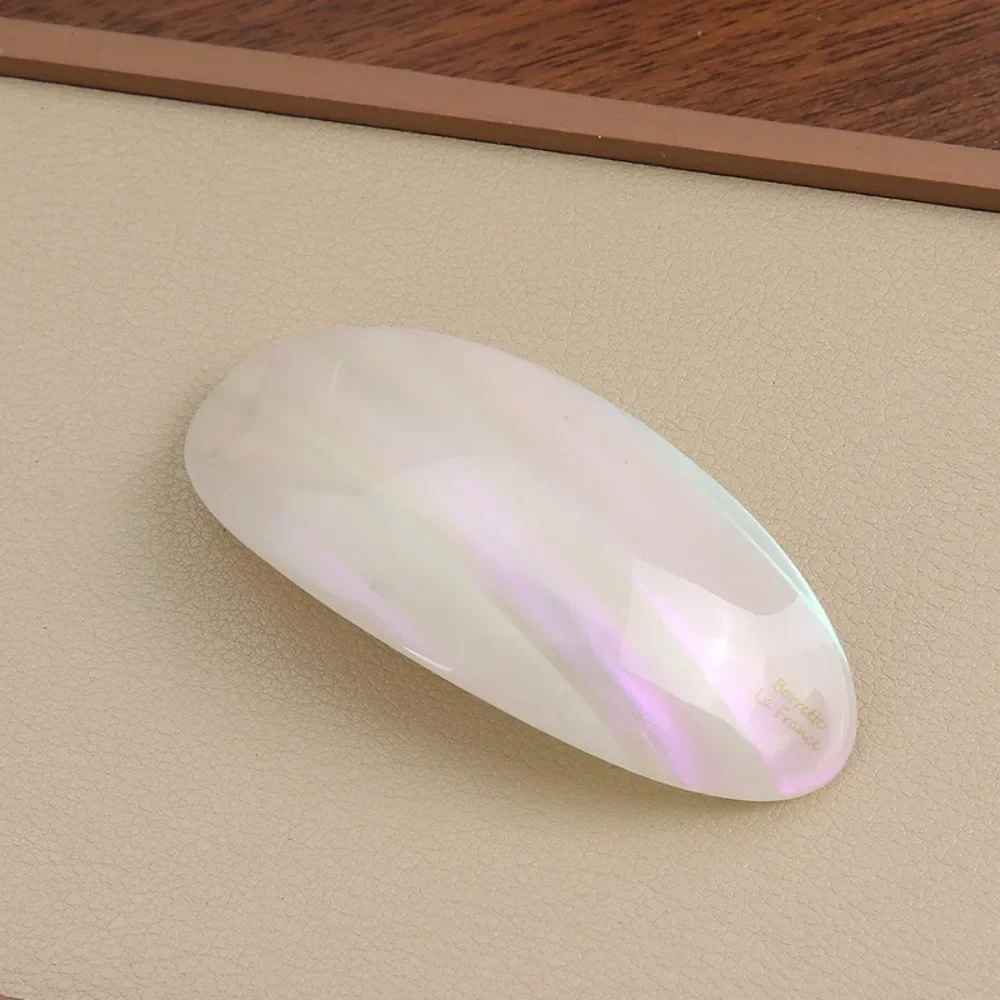 

Vintage Acetate Ponytail Clip Gold Label Hair Accessories Spring Clip Oval Hairpin Hair Clip Women