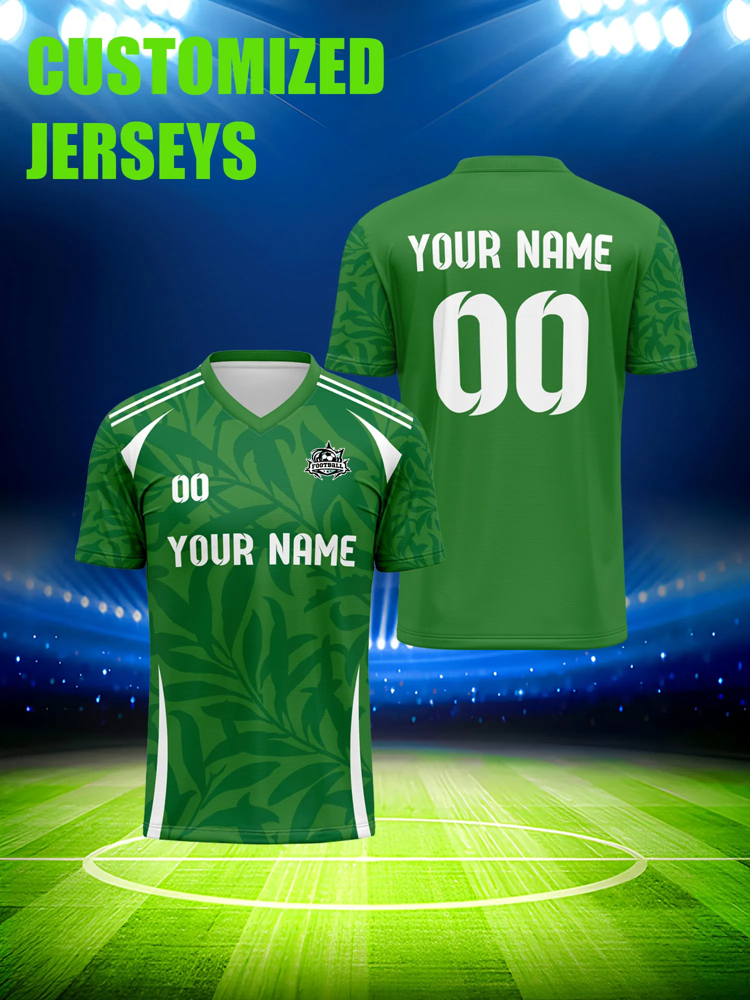 

Футболка для футбола с индивидуальным изображением, номером и именем, стильный современный минималистичный дизайн.