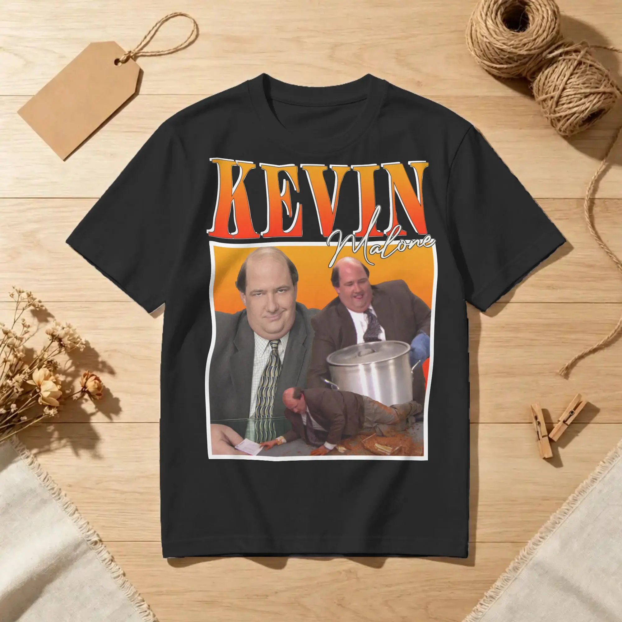 Kevin Malone The Office T Shirt for Men Women 100% Cotton Funny T-Shirts Crewneck  Tees Short Sleeve Tops Printed