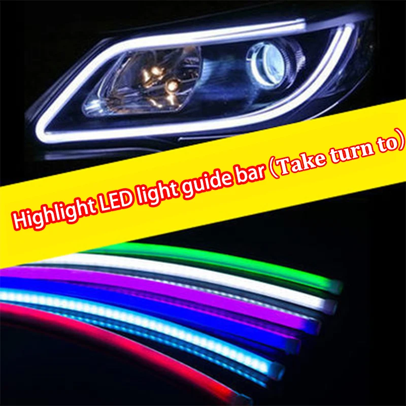 

2Pcs 12V 24V 60cm DRL Flexible Tube Headlight Strip Light Universal Daytime Running Light Angel Eyes Turn Signal Lamp 24V Van
