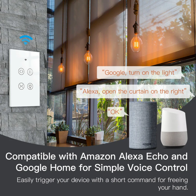 Light Touch Switch Waterproof -fi2.4ghz Voice Control Remote Control Smart Life App Backlight Switch Light Switch
