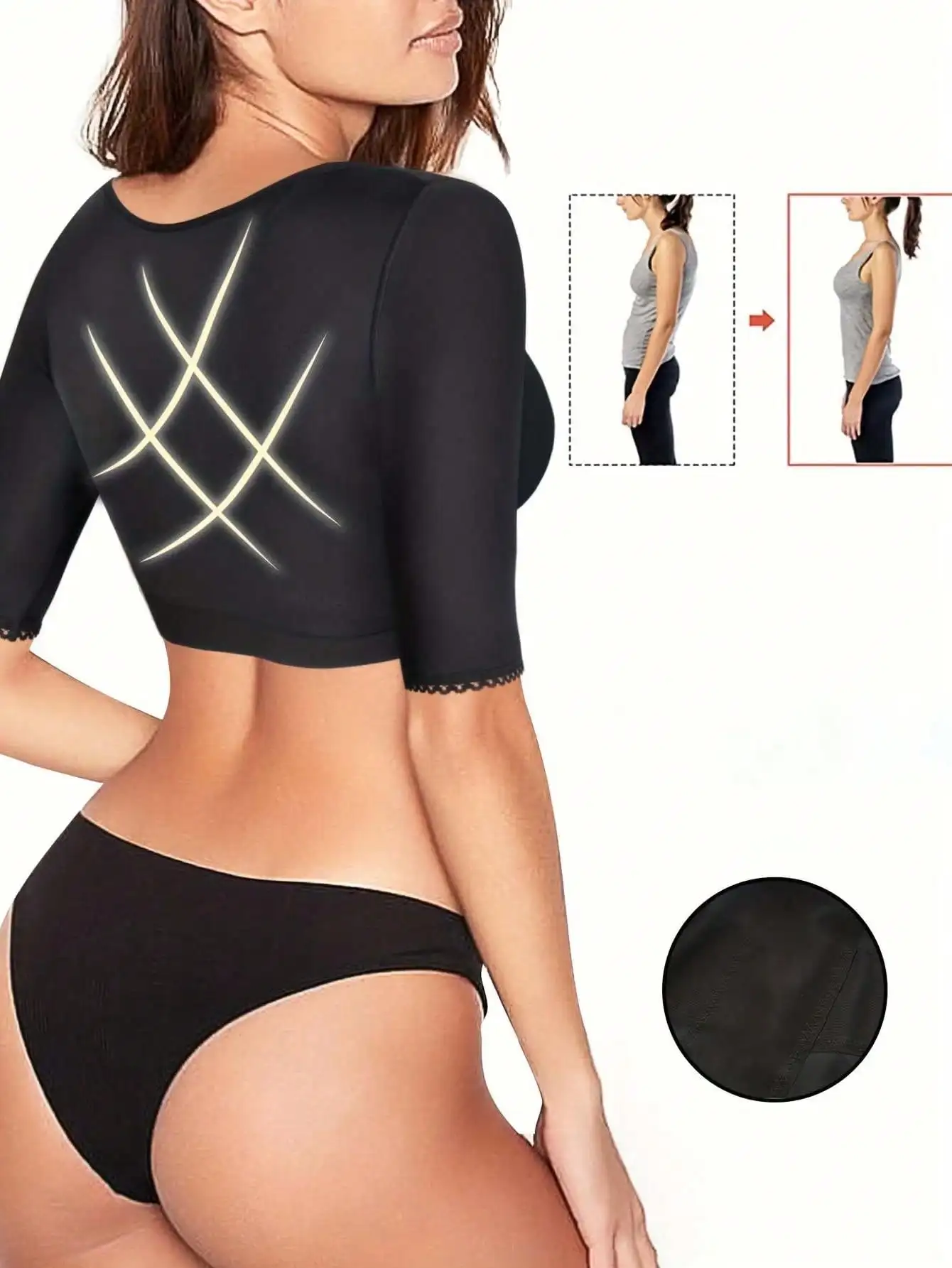 Large sizeshapewear adjustable bust corset push up front button no wire sports ladies underwear