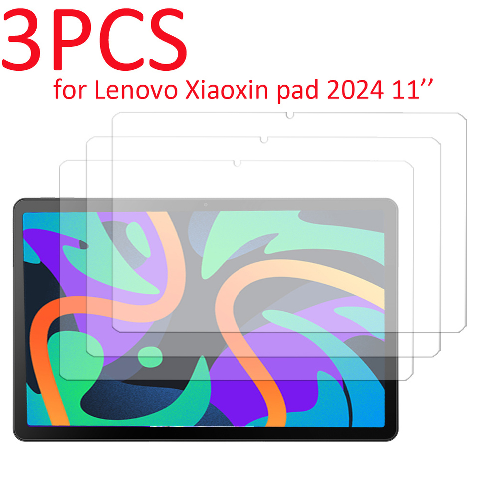 3PCS for Lenovo Xiaoxin pad 2024 11'' Tempered Glass screen protector 3 packs protective tablet film HD Antiscratch