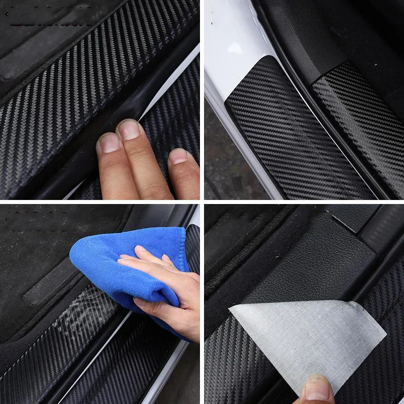 Car Styling Rear Trunk Door Threshold Anti Scratch Stickers Tape Film For Hyundai KONA Auto Sill Waterproof Decals Accessories