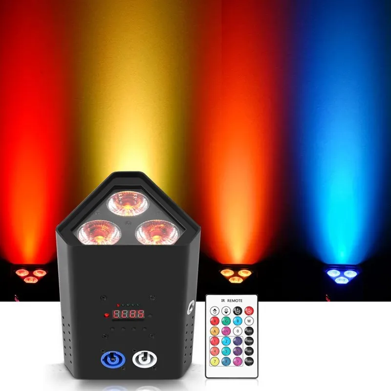 LED Wireless Battery Par light 3x18W RGBWA+UV 6in1 effect light Stage Show Disco DJ Party Club Bar dmx512 light show