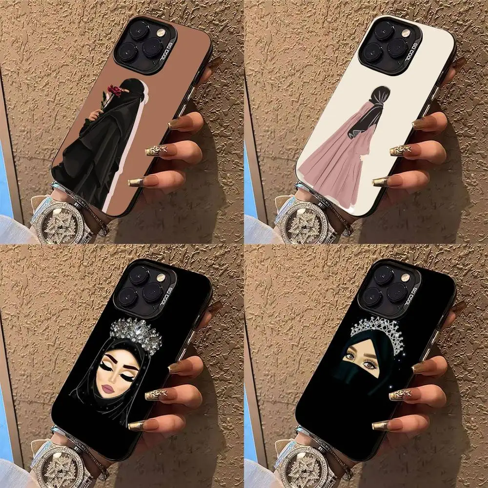 

Islamic Arabic Hijab Girl Phone Case Phone Case For iPhone 14 16 15 11 12 13 Pro Max Mini Plus Shockproof Cover