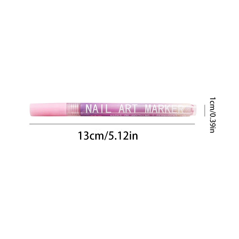 12 Colors Nail Art Pens Set Compatible Professional Nail Polish for Drawing, Line, Nail Designs - Ideal for Nail Artists & Hobby
