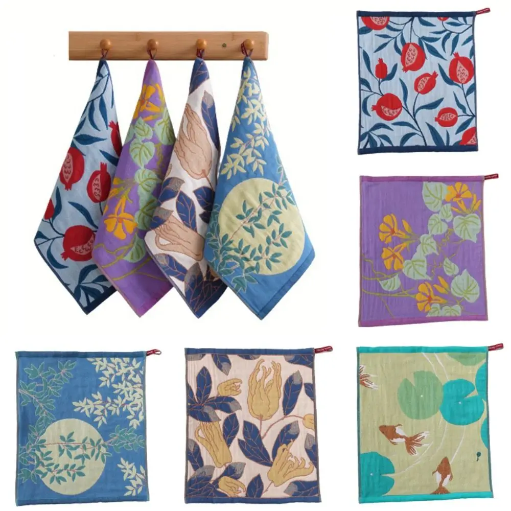 High Quality 34x40cm Large Hand Towel Quick Dry 4Layer Cotton Gauze Pure Cotton Dish Cloth Decorative Tea Towel Home Restaurant