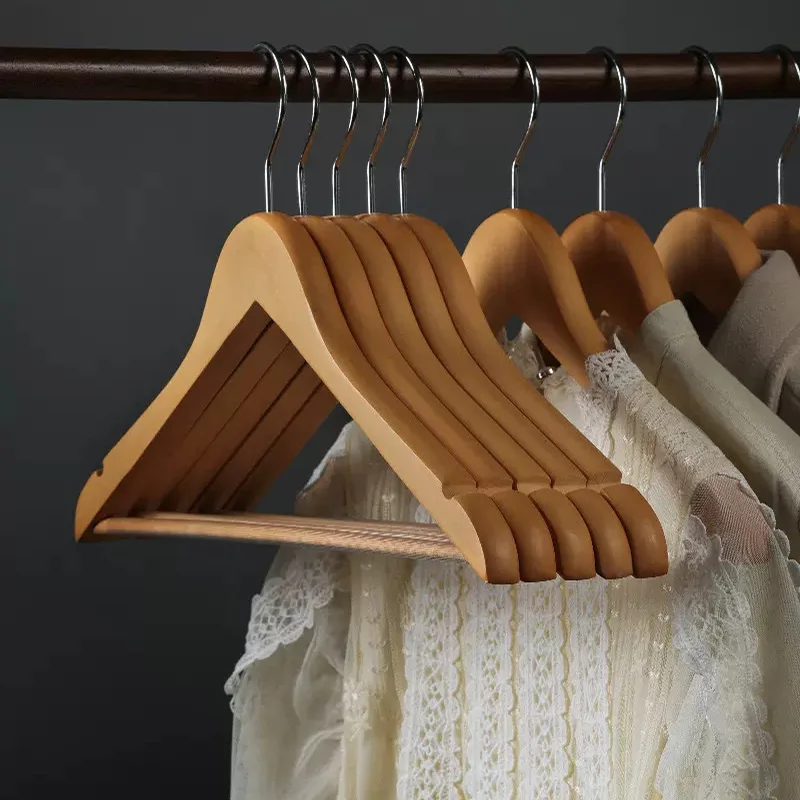 Hotel clothes Hanger thick Solid Wood luxury jacket hanger Wardrobe Brace For Clothing Coat Hanging Shelf Closet Organizer
