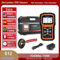 Newest+ Foxwell T1000 TPMS Tool Magnet Sensors Programming Activate Check RF Key FOB Tire Pressure Monitoring System Auto Tester