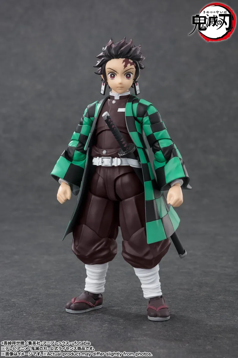 الأصلي بانداي S.H.Figuarts أنيمي الشكل شيطان القاتل كامادو Nezuko Tanjirou Tomioka Giyuu Action Figurine Kimetsu no Yaiba Toy