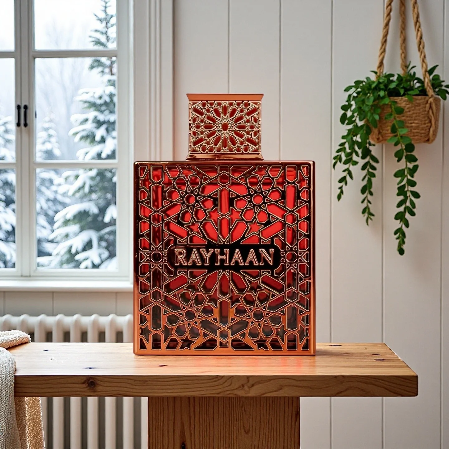 

Rayhaan Eau de Parfum: Ornate Red & Gold Bottle, Rich Woody Scent for Unisex