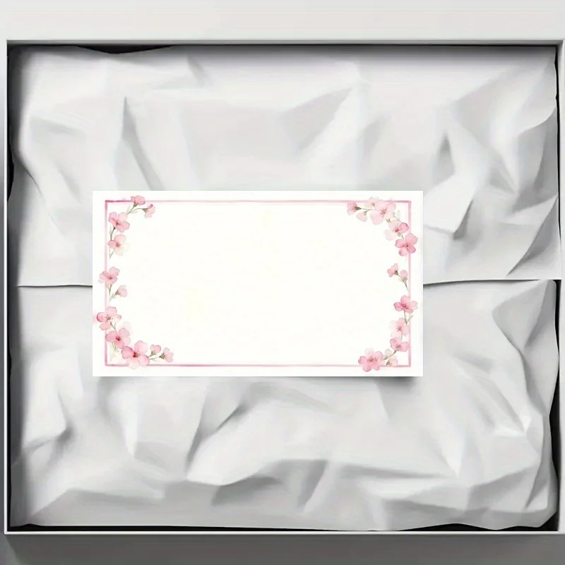 60pcs Elegant Floral Pattern Message Cards, Suitable for Weddings, Birthdays, Anniversaries, Gift Labels