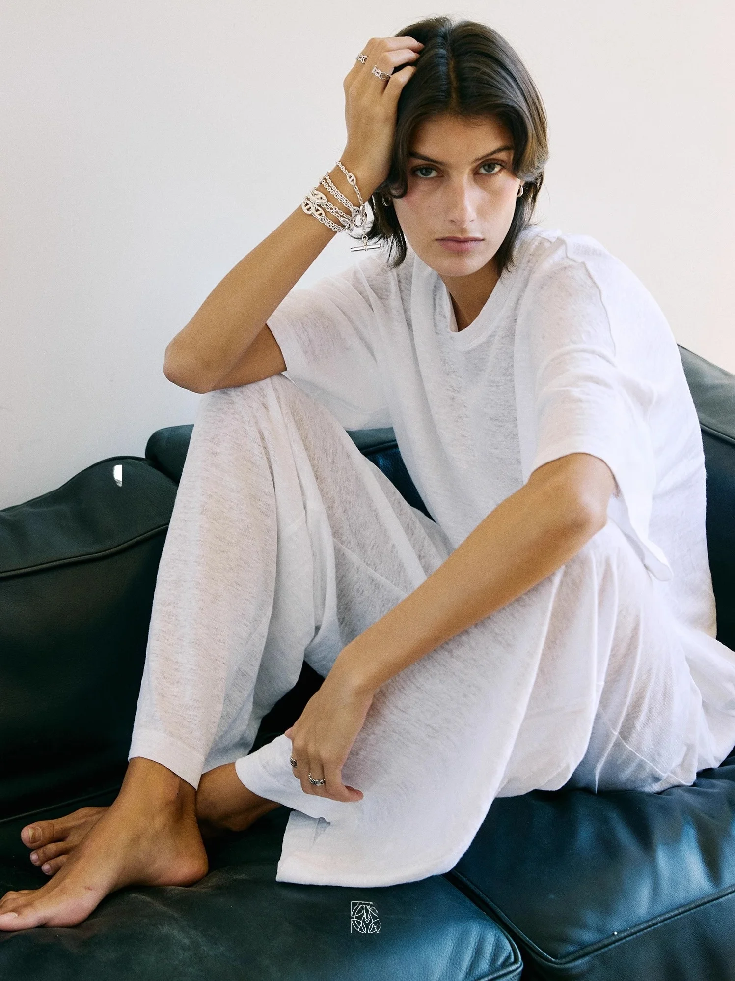 

A Comfortable Lightweight Linen T-irt Vest Set Skin-friendly Dry Breathable Lazy Person's Ideal Summer Wear