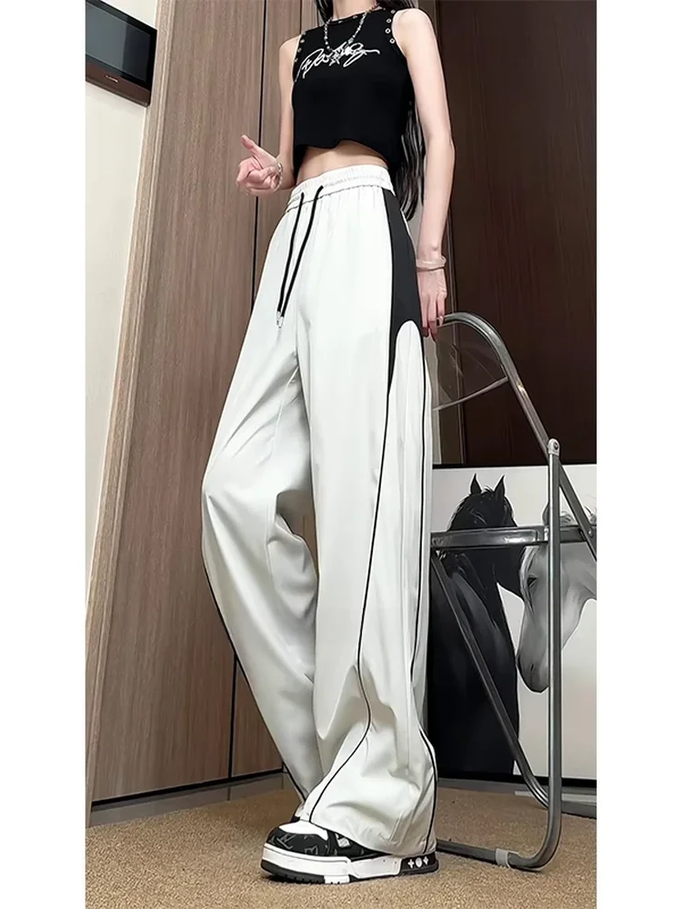 

Qui Dry Ice Silk Cool Feeling Men's Casual Pants Summer Lightweight Straight Leg Trousers Breathable Comfortable Faionable
