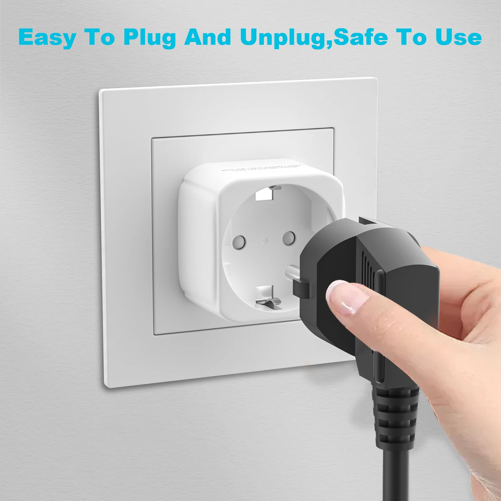 2/3/4pcs Switzerland Travel Adapter, EU to Swiss Plug Adapter AC Power Converters Electrical Socket Type J 250V 10A White