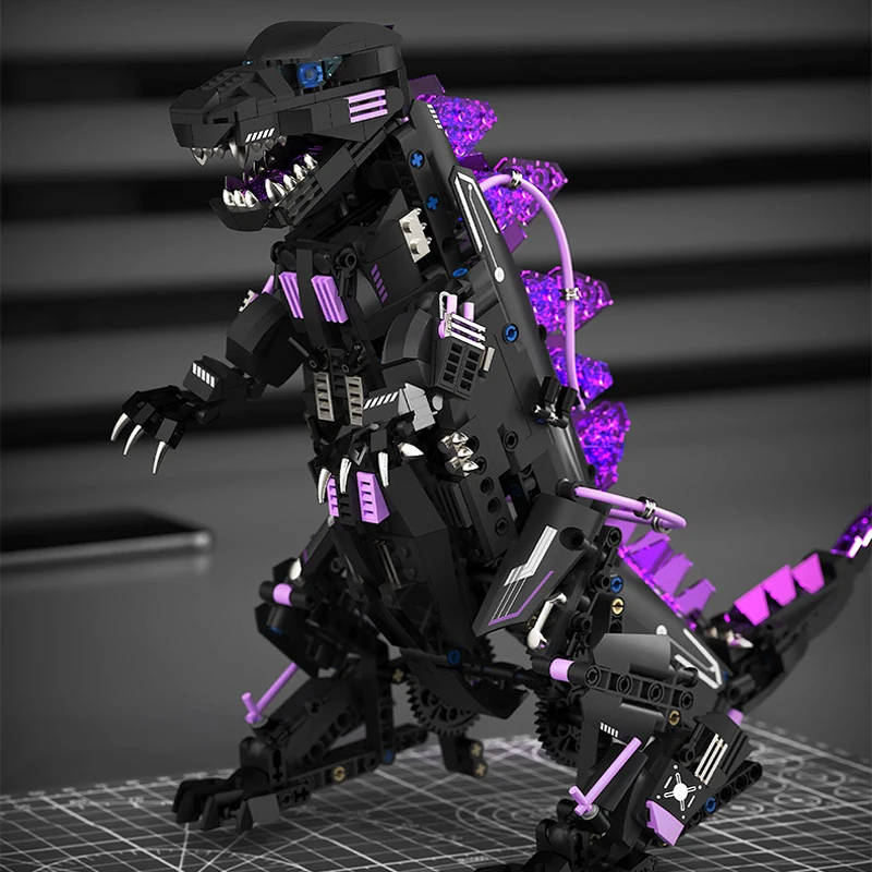 Novo t1101 1000 pçs técnico mecânico besta blocos de construção modelo dinossauro tijolos montagem brinquedos diy para crianças presente conjunto