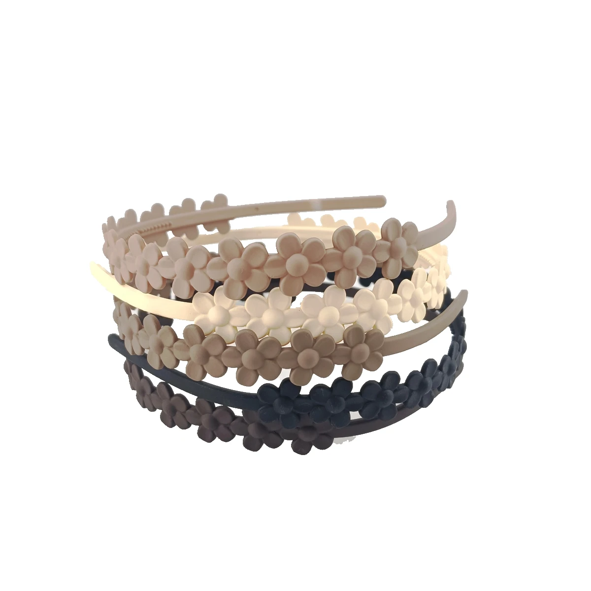 1/5 pièces Simple polyvalent noir kaki Style fleur givré bandeaux Vintage bandeaux pour femmes filles quotidien cheveux accessoires