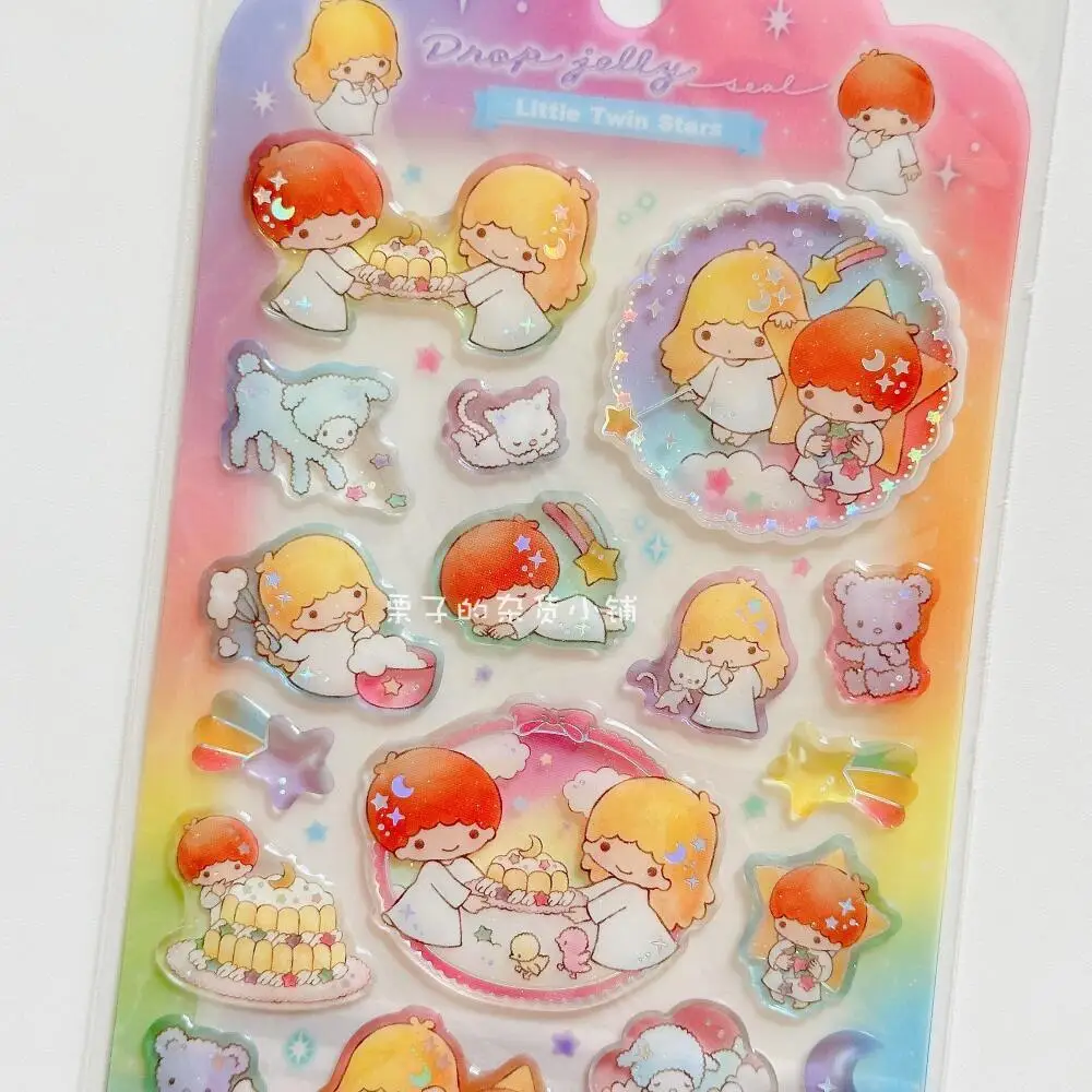 سانريو ليتل توين ستارز الحلو حلم ستار بريق ثلاثية الأبعاد ملصق اليدوية ملصق اللعب جراب هاتف لوح التزلج DIY الديكور الإبداعي #2