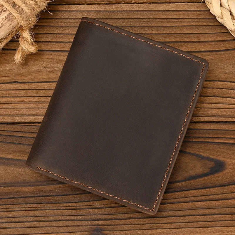 Leather Short Wallet Men Wallet Fashion Luxury Brand Male Bussiness Purse Coins Design Vintage Wallet Dropshipping Free Shipping