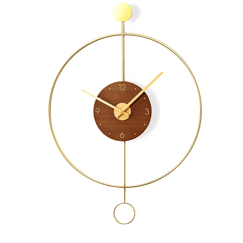 Wall Clock Modern Design Modern Creative Pendulum Clock Metal Wall Watch Mechanism Luxury Silent Clocks Wall Home Decor