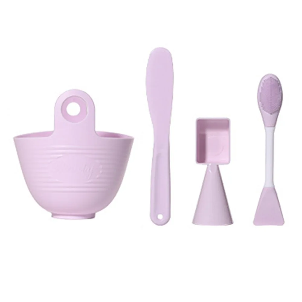 

3/4Pcs Silicone Face Mask Mixing Bowl Set Face Care DIY Facial Mask Tools Kit Multifunctional Reusable Makeup Tool Kits