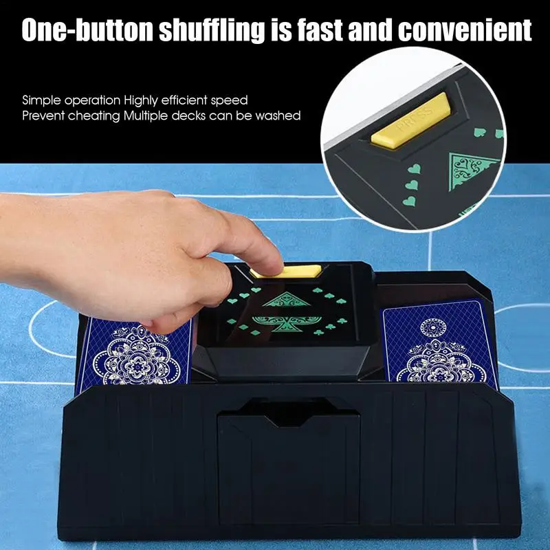 Automatic Playing Card Shuffler Mixer Games Poker Sorter Machine Dispenser for Travel Home Festivals Blackjack Texas Hold'em