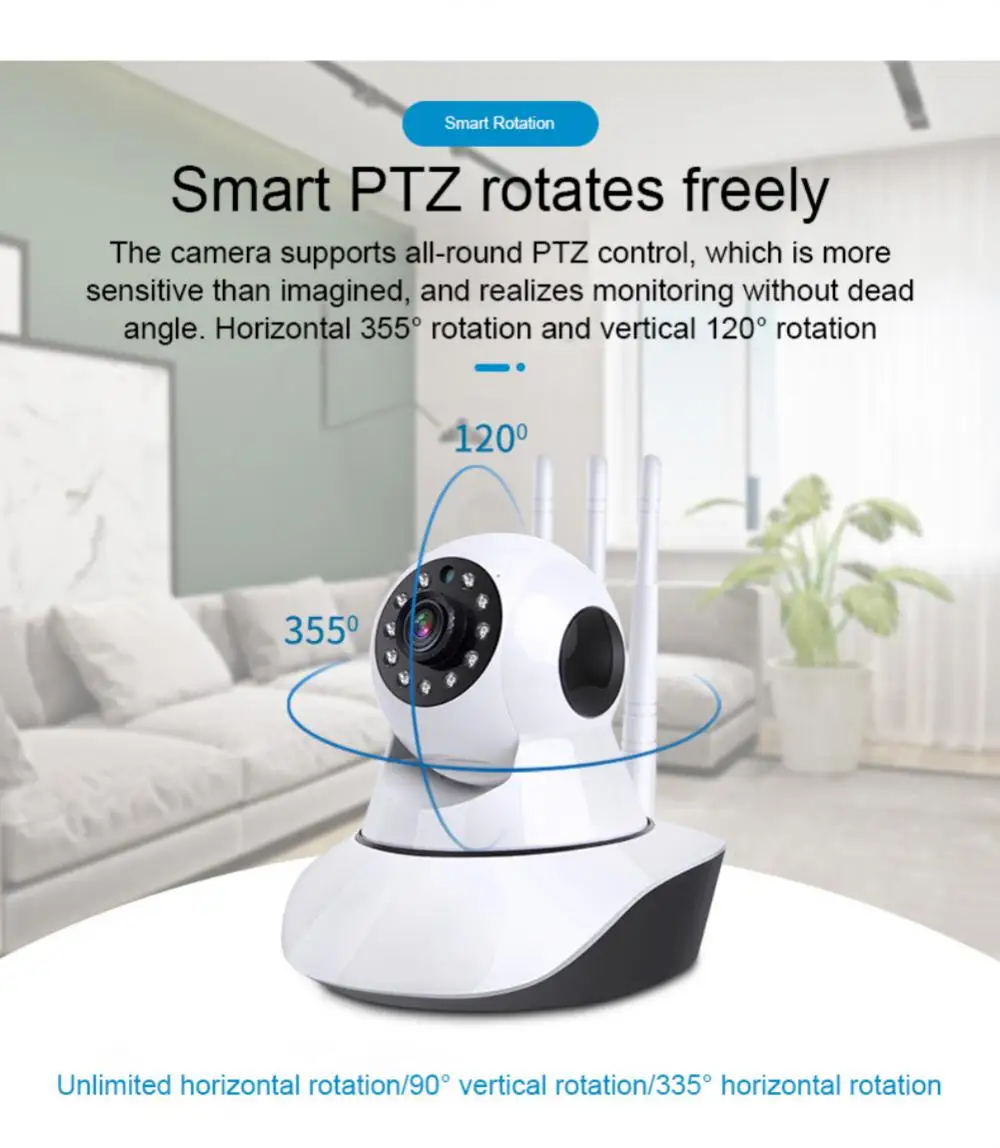 Saikiot V380 Pro Baby Monitor WIFI Camera Wireless Smart IP Indoor Camera Auto Tracking Home CCTV Security Baby Monitor Camera