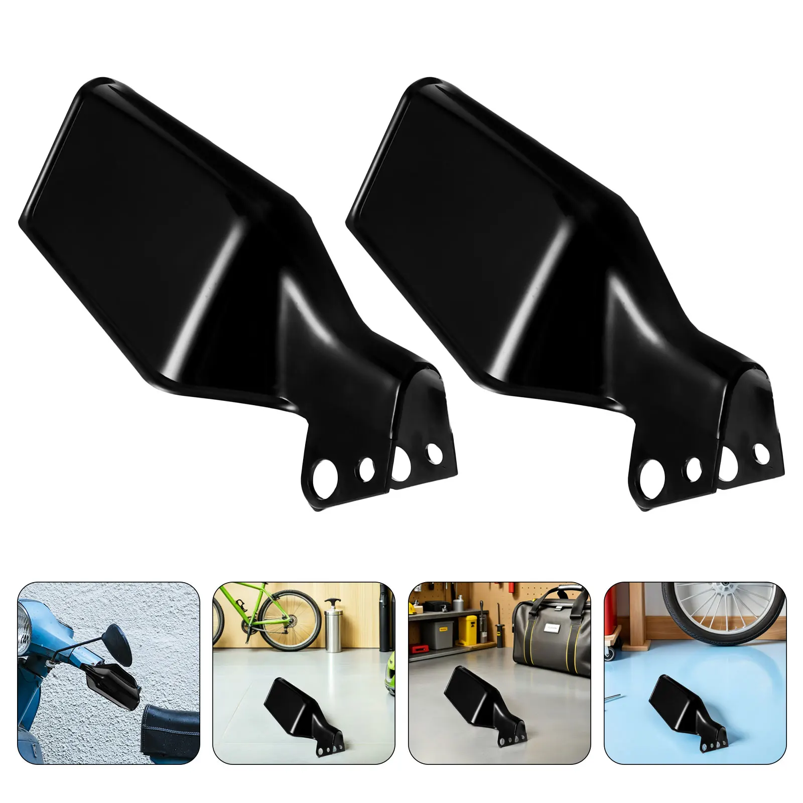 

2Pairs Motorcycle Handguard Set Windproof Cold Protection Handlebar Covers Sturdy ABS Build Blue Design Motorbike Riding