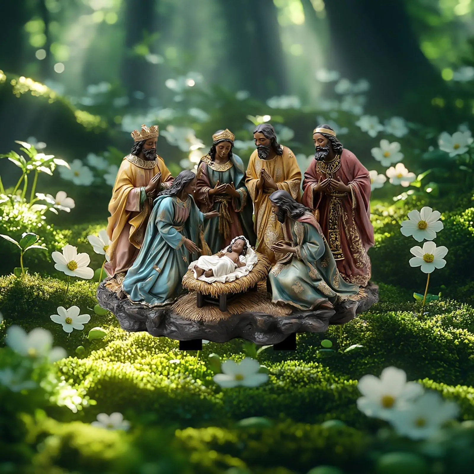 يسوع مشهد المهد حصة المشهد إكسسوارات الحديقة مهرجان في الهواء الطلق علامة الحديقة فناء حفلة عيد الميلاد ساحة تسجيل حصة ديكور #4