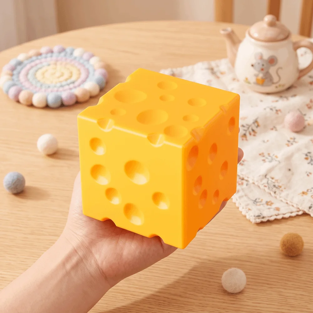 Soft Texture Cheese Squishy Extra Large Size Fast Rebound Cheese Fidget Shapeable Venting Ball Cheese Squeeze Home Decor