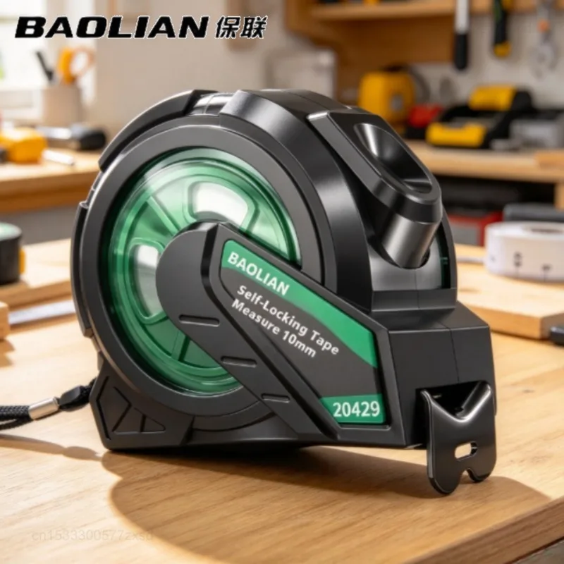 Tape Measure Self-locking Thickened Hardened Wear-resistant Steel Tape Anti Measuring Ruler for Household Construction Woodwork