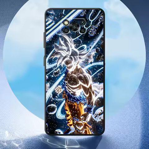 Dragon Ball Cool Goku Art Case for Xiaomi Poco F3 F7 X3 NFC C40 C50 C51 C61 X4 Pro M3 M4 Pro C75 X5 X7 C71 M5s M7 Black Soft