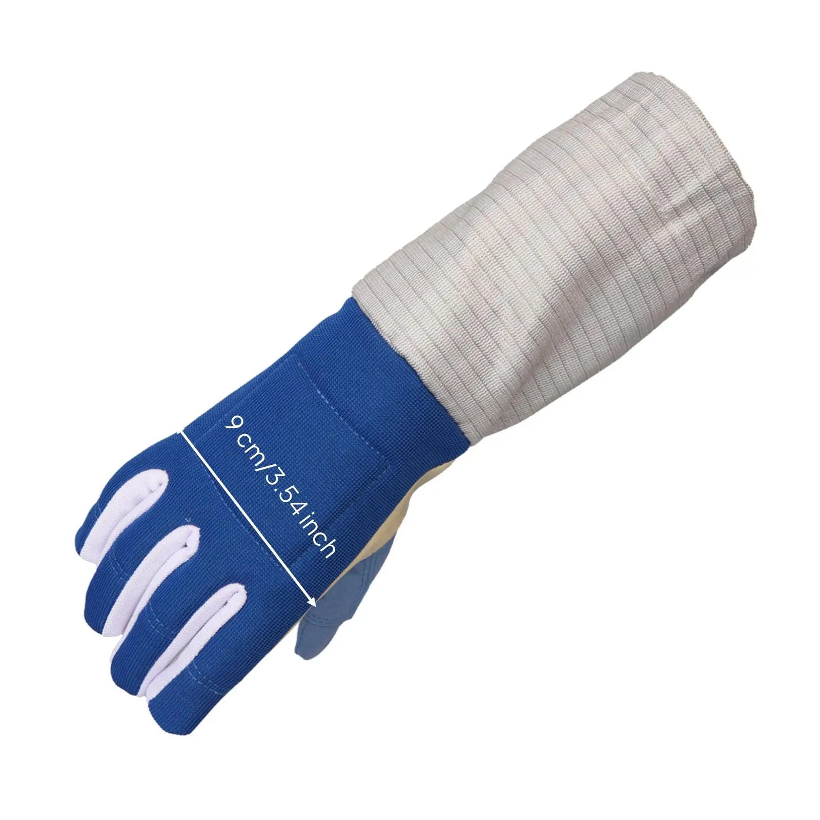 Fencing Handwear Glove for Cutlass Fencer with Extended Forearm Protection Conductive Material for Point Control and Grip