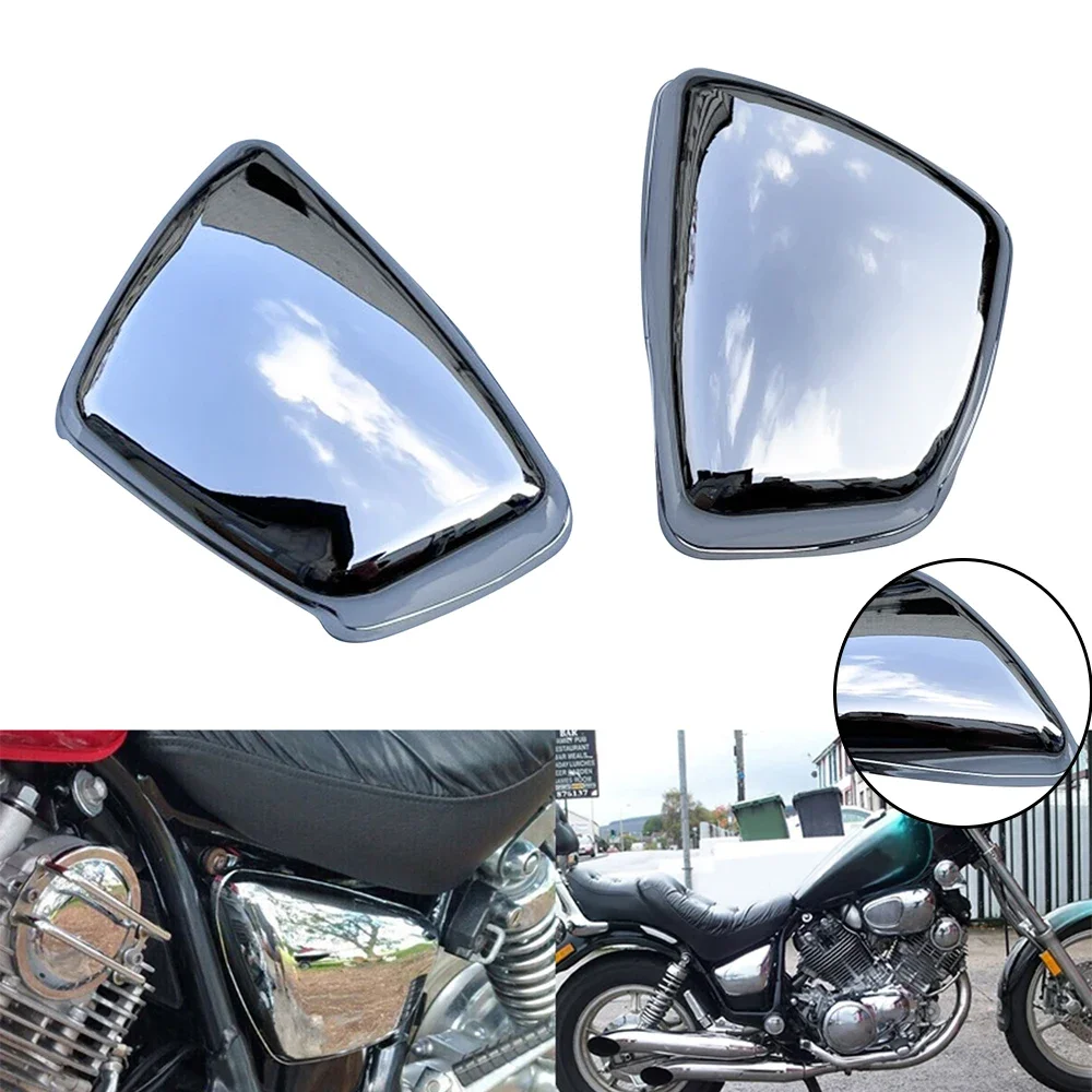 

For Yamaha XV 700 750 1000 1100 Virago 1984-Up Motorcycle Chrome Battery Fairing Cover Left Right Side Protection Accessories