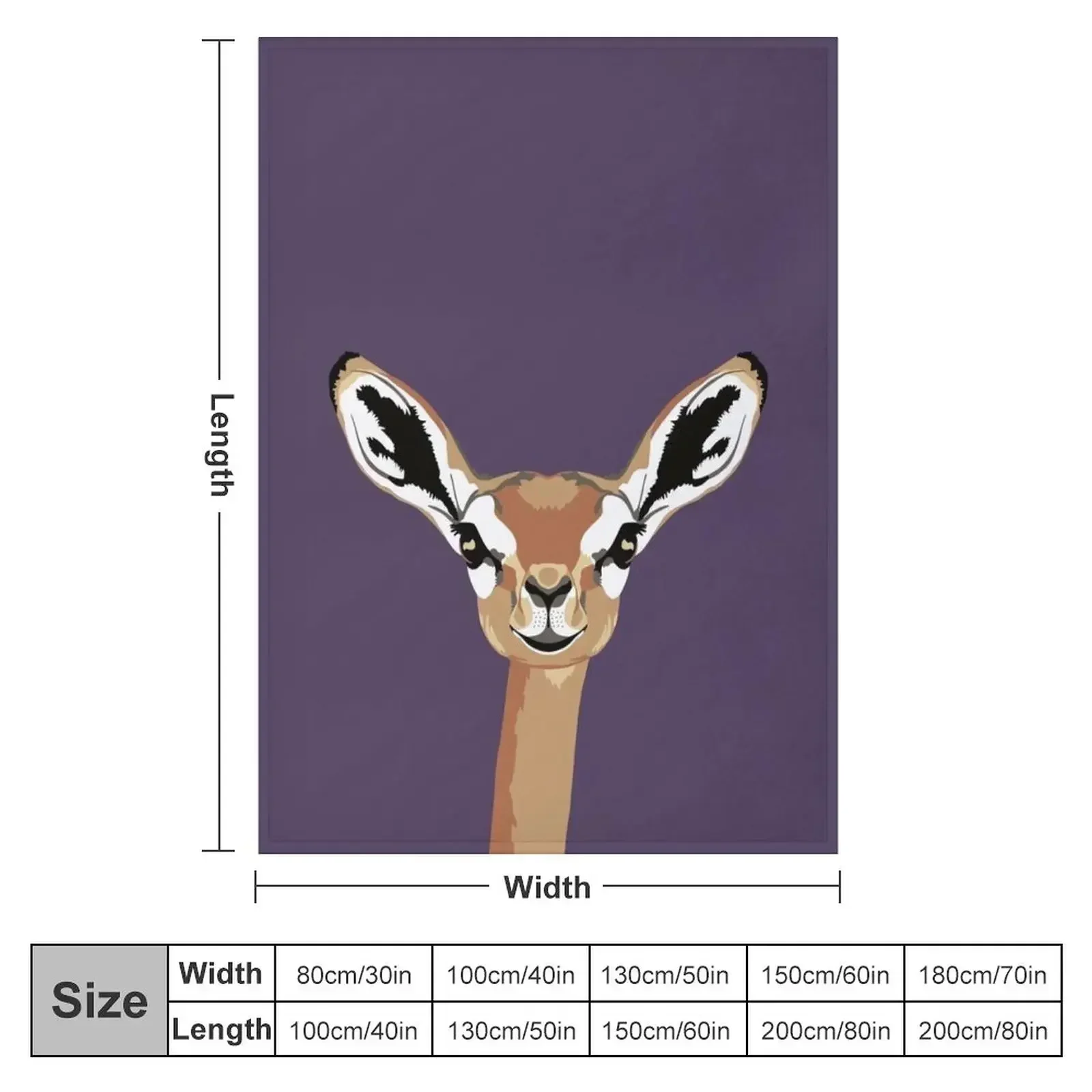 Gerenuk Face Throw Blanket halloween Soft Big Furrys Blankets