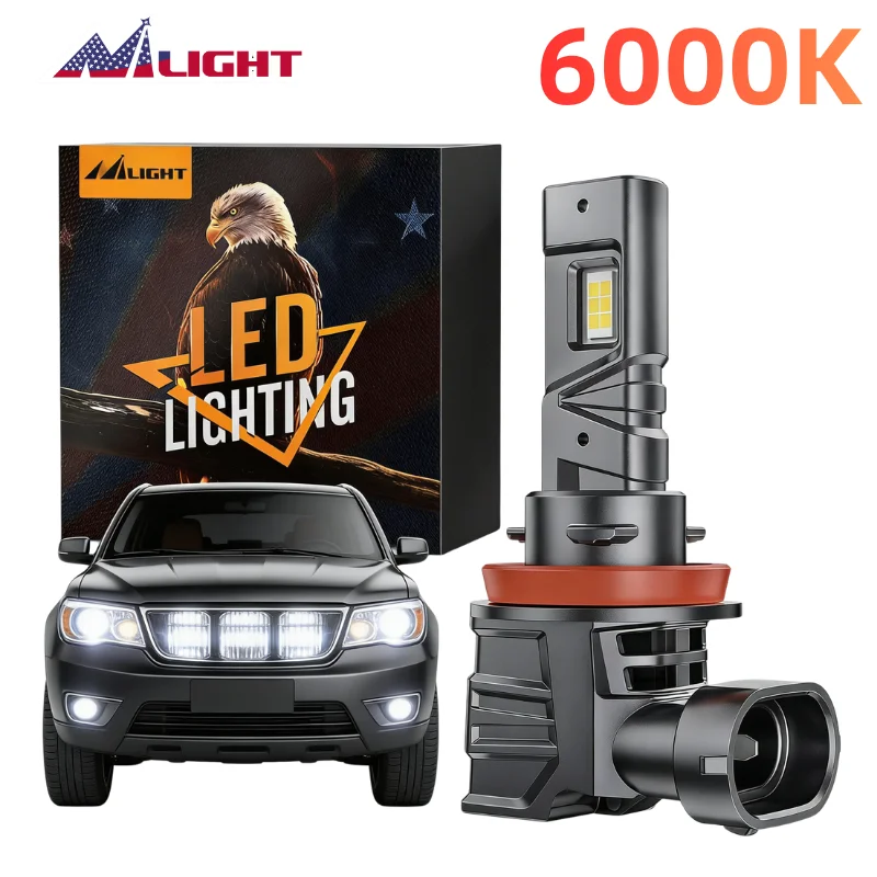 

NILIGHT 2 шт. светодиодные фары 6000K Super White High для F-150 Chevrolet, ближний свет, противотуманные фары Jeep, автомобильные фары