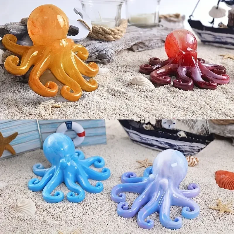 

DIY в наличии кристаллическая форма для эпоксидной смолы, океанский осьминог, зеркало, силиконовая форма, ремесла, ароматерапевтический пластырь, гипсовое украшение для дома