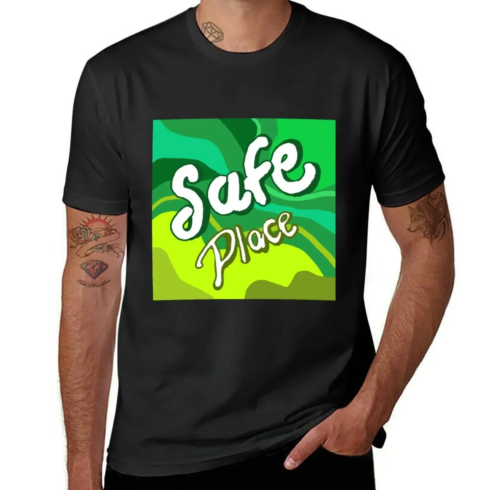 safe place T-Shirt graphic t shirt vintage animal prinfor boys men clothing