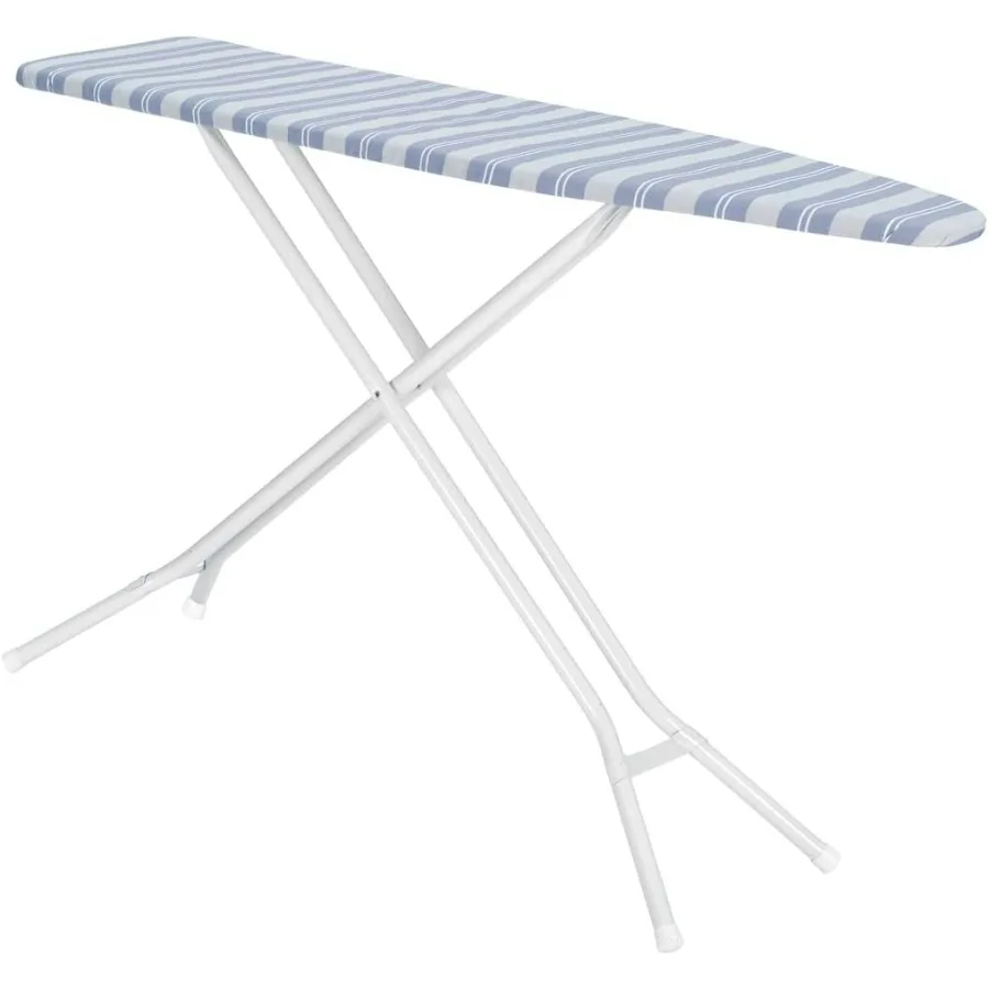

Full Size Ironing Board Made in USA – Blue Stripe by 4 Heavy-Duty Steel Legs Perforated Top for Steam Includes Cover & Pad Sturd