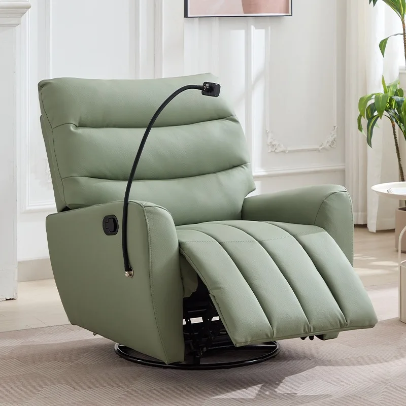 Single lazy electric sofa living room leather functional sofa small apartment piano key space first-class sofa cabin