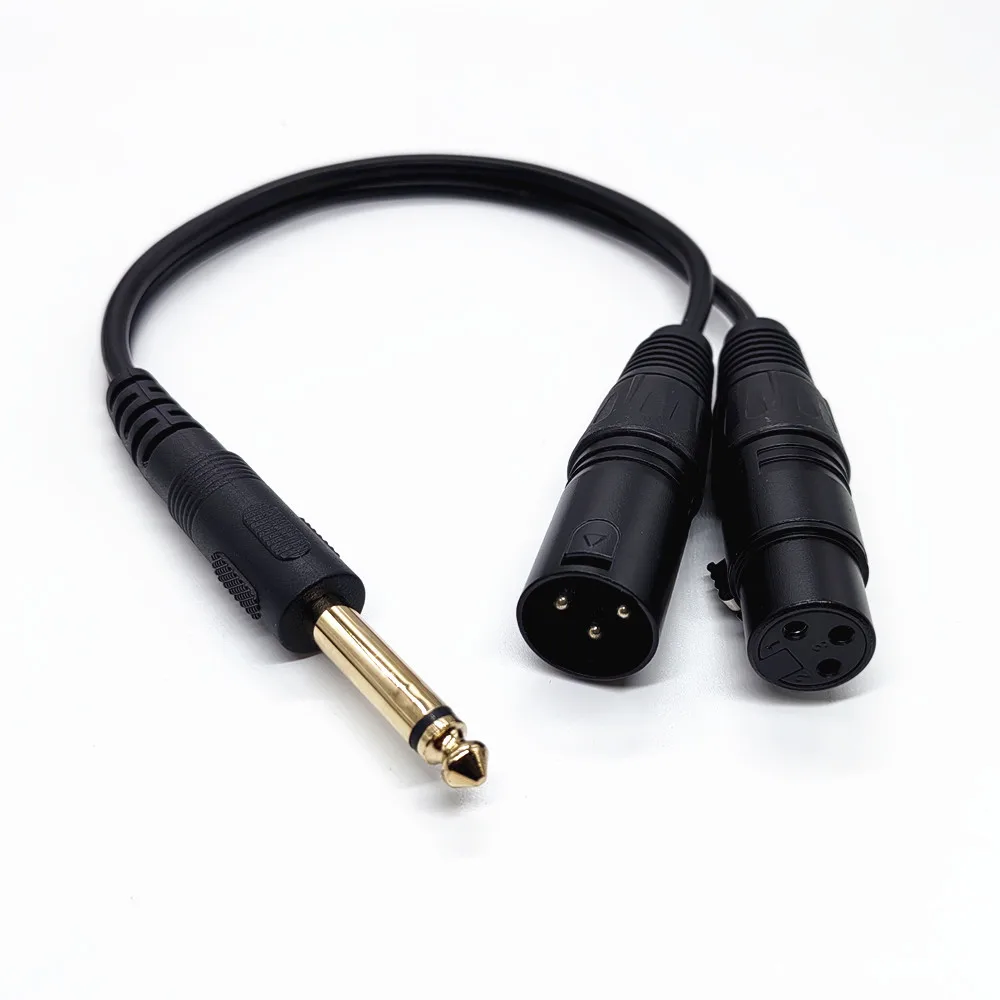 

1/4 stereo Jack 6.35mm/6.5mm to 3Pin XLR Male Female Professional Audio Cable Mic Adapter Cord for Microphone Speaker Amplifier