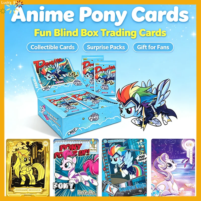 Kayou Genuine My Little Pony Eternal Friendship Cards Shadow Fun Pack Series 7 Gold Shadow Card Anime Collector Cards Toys Gifts