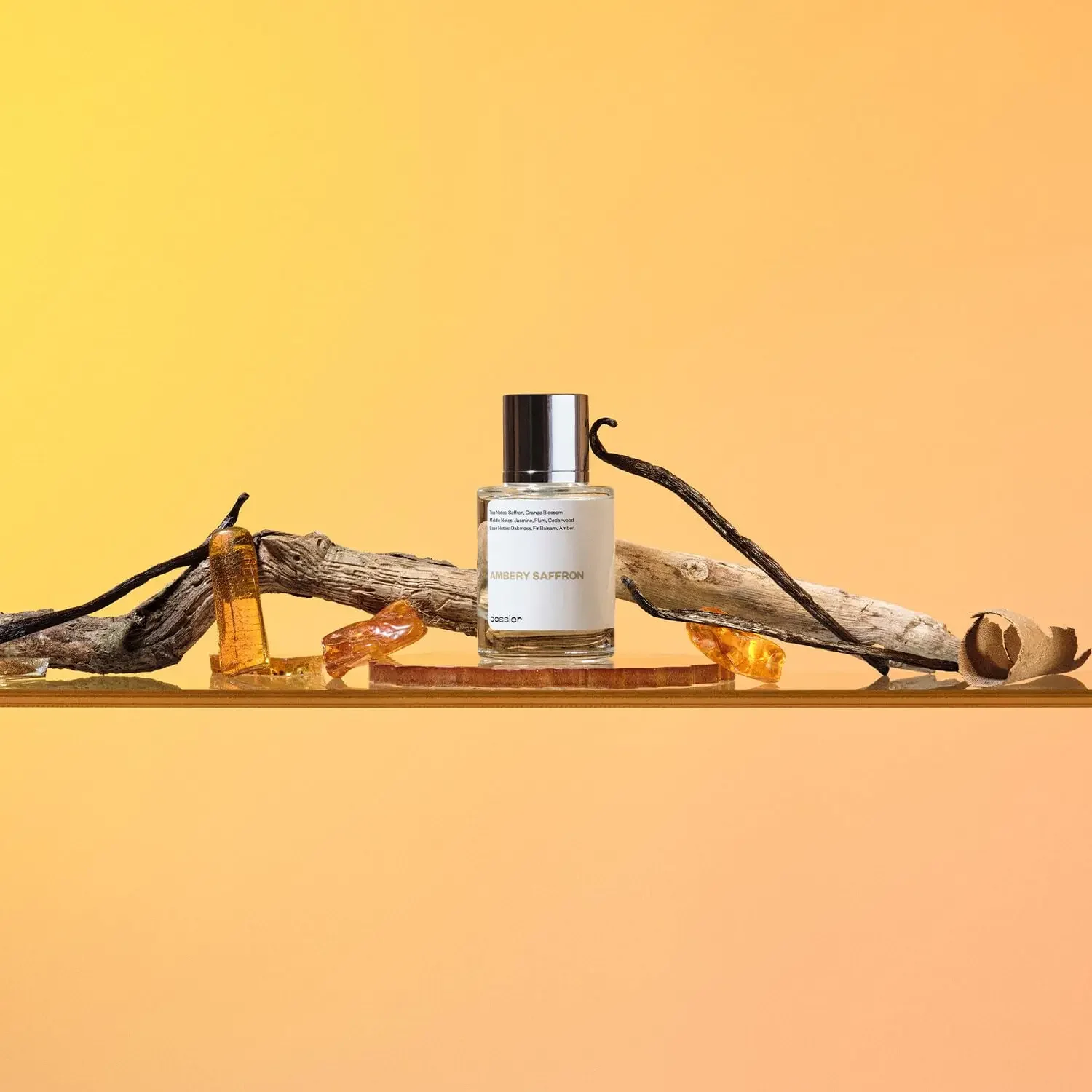 Dossier Ambery Saffron 1.7 Oz (50ml) Eau de Parfum Spray عطر عطر للجنسين رذاذ عطر جديد في الصندوق