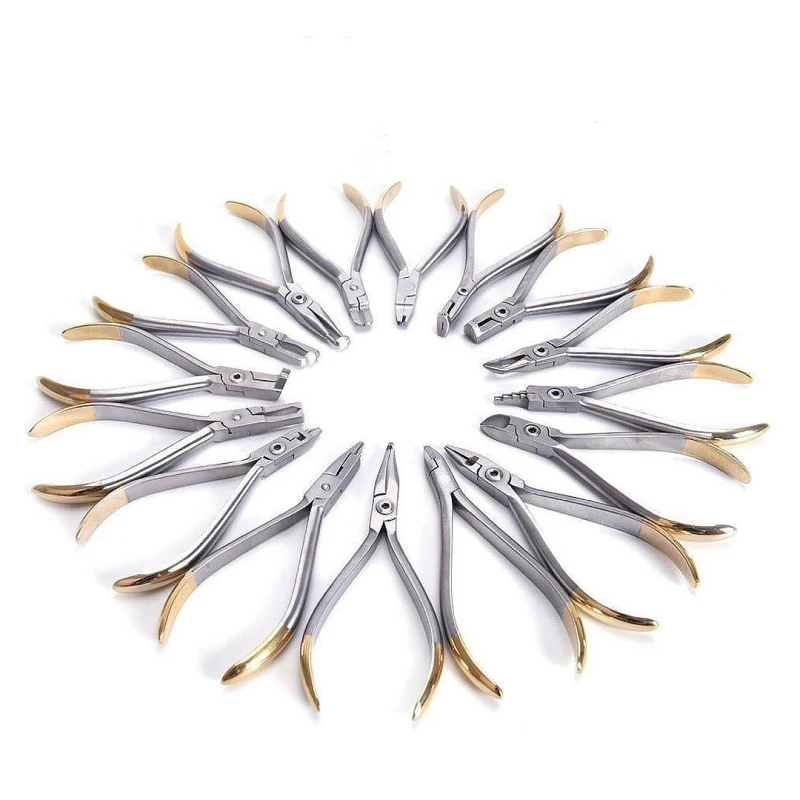 

1pc 10Sizes Orthodontic Pliers Oral Technician Pliers End Cutting Pliers Bending Filament to Remove Brackets Bending Pliers
