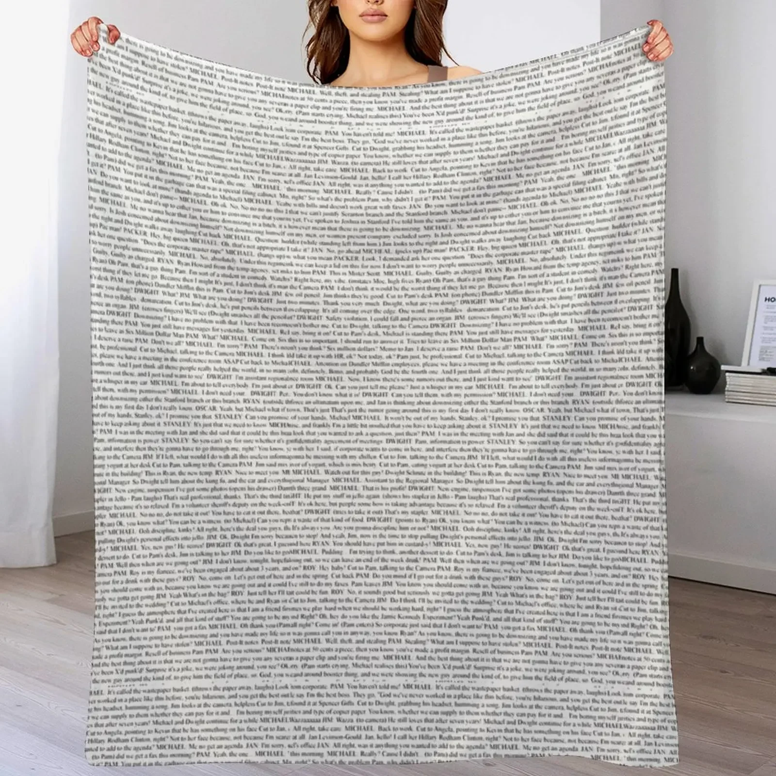 The Office Pilot Episode Script Throw Blanket Soft Cozy Blanket for Pet Kids Adults
