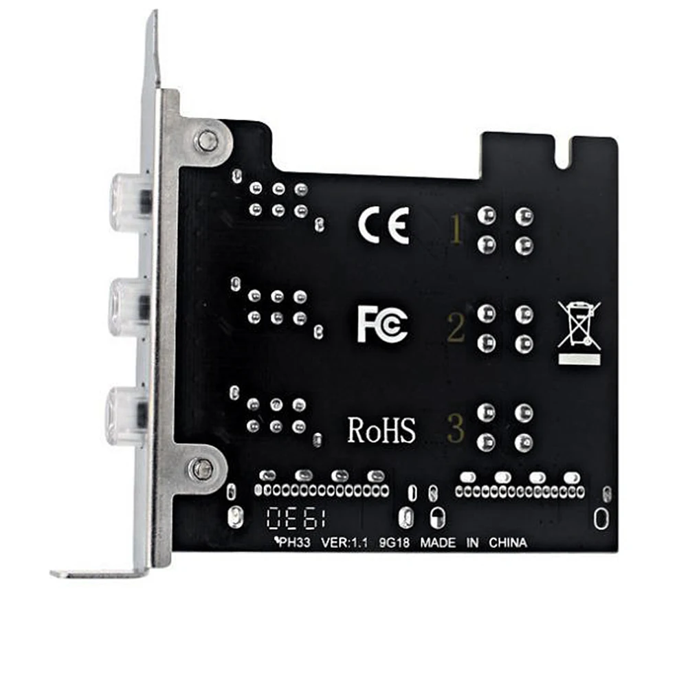 

SSD Power Control Switch 4Pin SATA Hard Drive PCI Expansion Card LED Backlit Numbered Intelligent Control Management System PCIE
