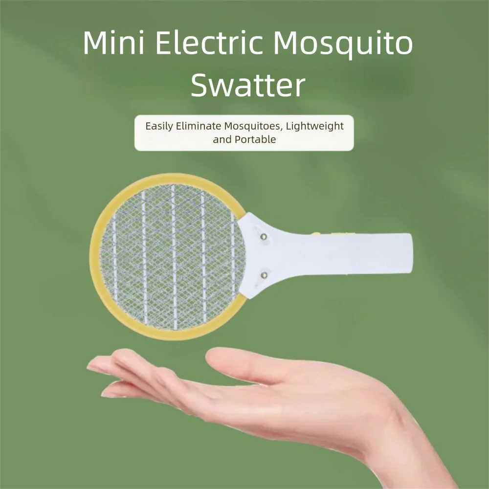 Duurzame USB Oplaadbare Mug Swatter Trap Draagbare Elektrische Schok Insect Racket Beveiligingsnet Mini Fly Bug Zapper Zomer